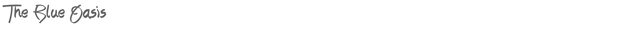 Sample characters The Blue Oasis Font